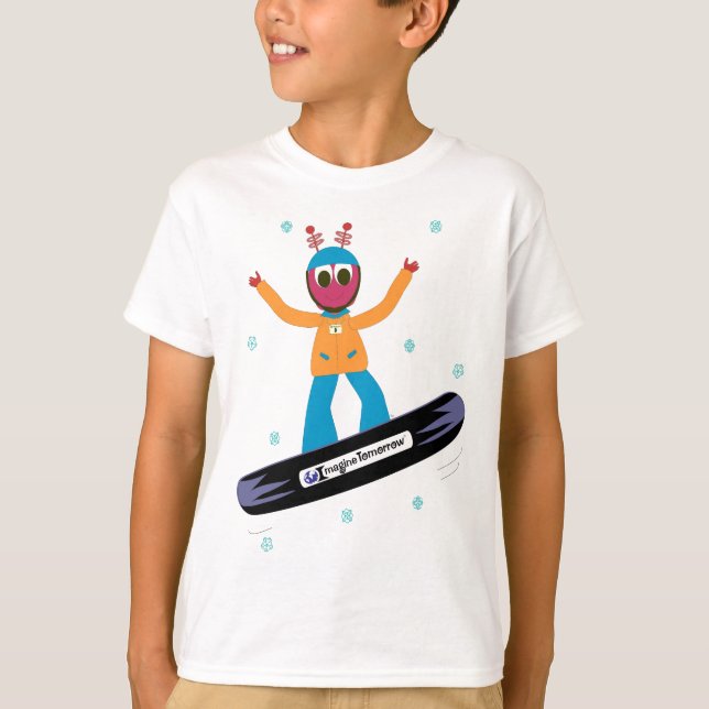Camiseta T-shirt de Puterbug da snowboarding (Frente)