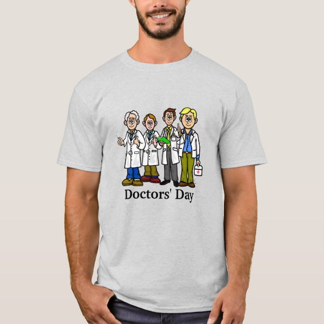 Camiseta T-Shirt de Quatro Médicos Masculinos (Frente)