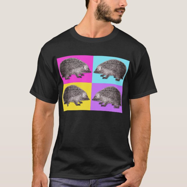 Camiseta T-shirt de quatro ouriços - cores brilhantes no (Frente)