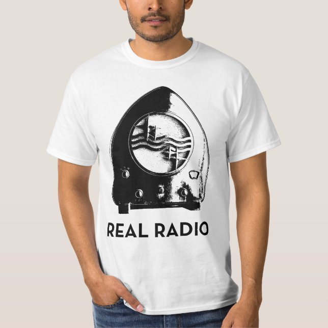 Camiseta T-shirt de rádio real [luz] (Frente)