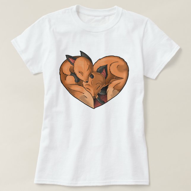 Camiseta T-Shirt de Raposas (Frente do Design)