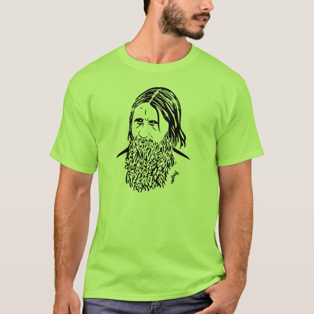 Camiseta T-shirt de Rasputin - verde de pedra (Frente)