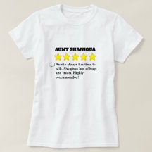 T-Shirt de Revisão de Tia de 5 Estrelas