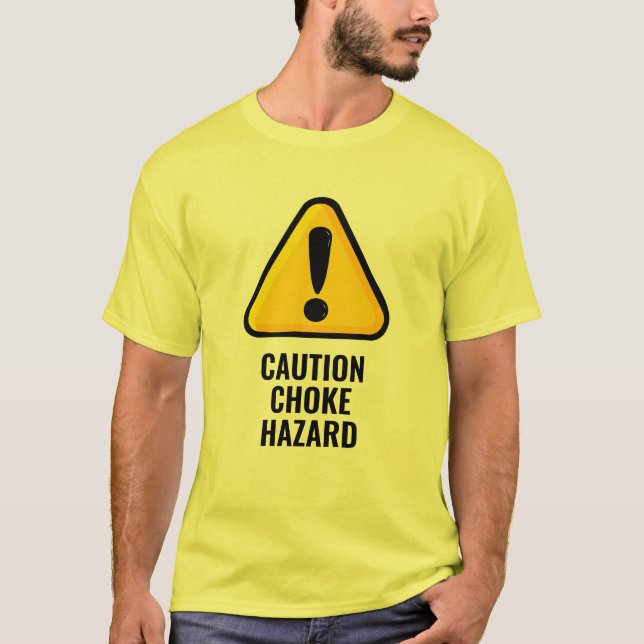 CAMISETA T-SHIRT DE RISCO DE CORTE COM PRECAUÇÃO (Frente)