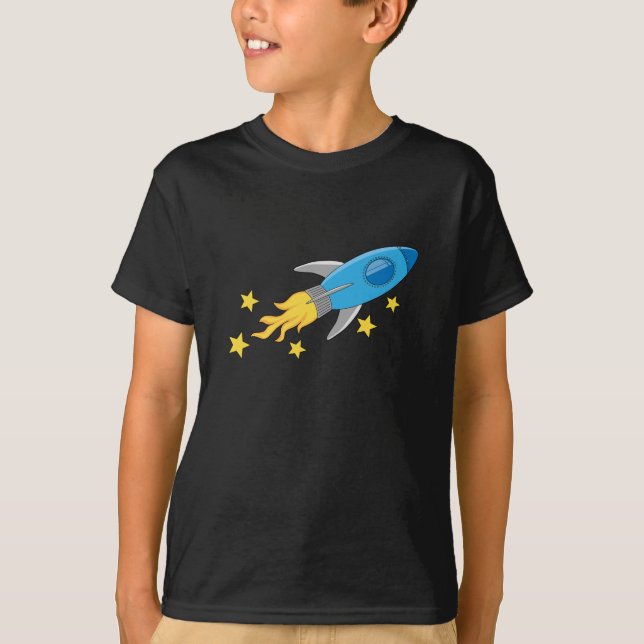 Camiseta T-shirt de Rocket retro (Frente)
