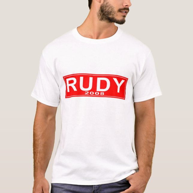 Camiseta T-shirt de Rudy Giuliani de 2008 vermelhos (Frente)