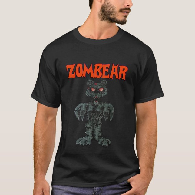 Camiseta T-SHIRT de S dos HOMENS de ZombieZ ZOMBEAR ' (Frente)