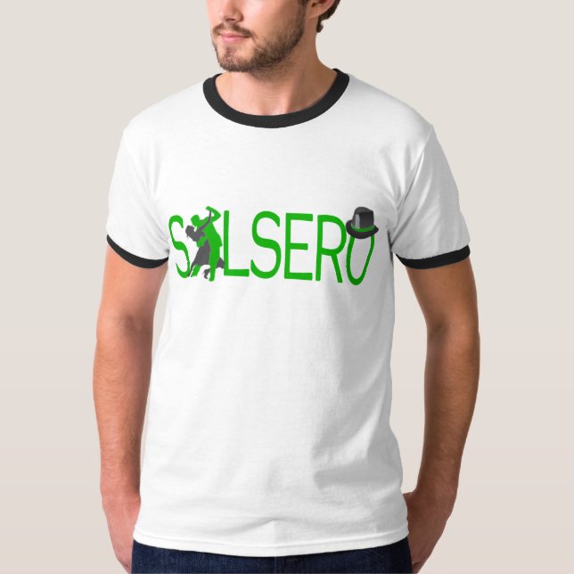 Camiseta T-shirt de SALSERO com casal & chapéu da dança (Frente)