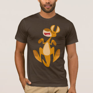 Camiseta T-shirt de salto do canguru dos desenhos animados
