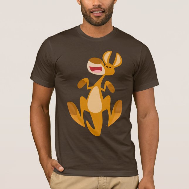 Camiseta T-shirt de salto do canguru dos desenhos animados (Frente)