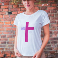 T-Shirt de salvação com escrevendo de dorso person