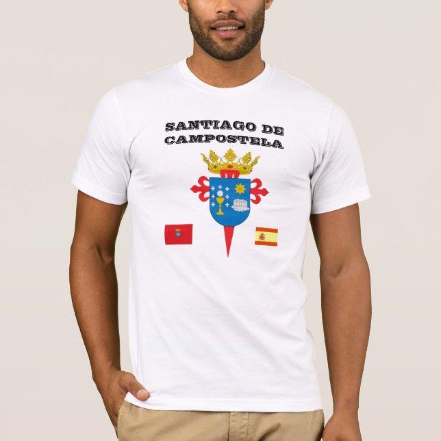 Camiseta T-shirt de Santiago* de Campostela Espanha (Frente)