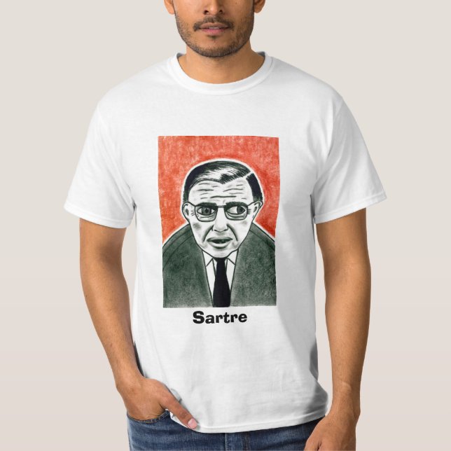 Camiseta T-shirt de Sartre (Frente)