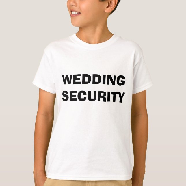 Camiseta T-shirt de segurança de casamento (Frente)