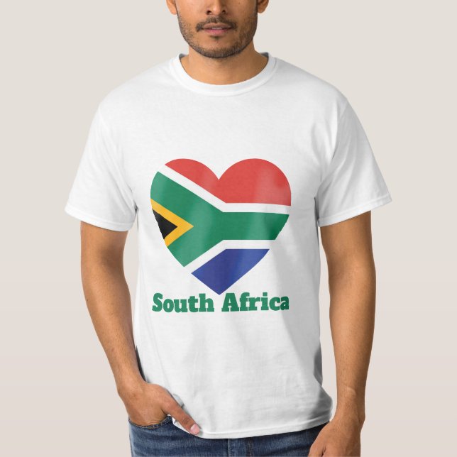 Camiseta T-Shirt de Sinalizador Cardíaco da África do Sul (Frente)