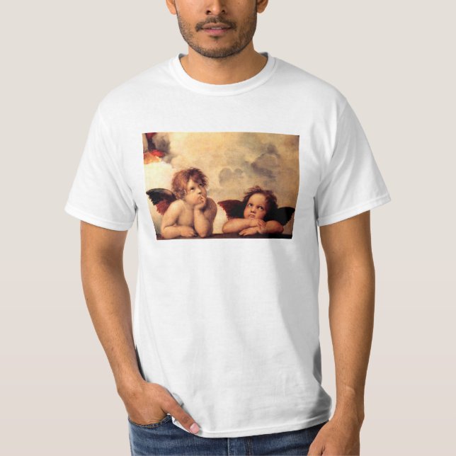 Camiseta T-shirt de Sistine Madonna dos querubins de (Frente)