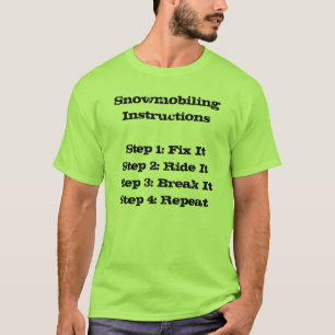 Camiseta "T-shirt de Sledders.com das instruções