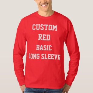 Camiseta T-SHIRT DE SLEEVE VERMELHO Personalizado