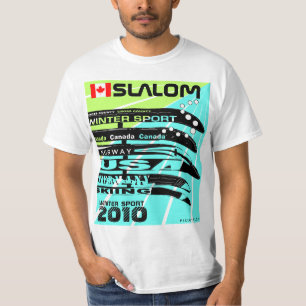 Camiseta T-shirt de Snowblade do esporte de inverno do