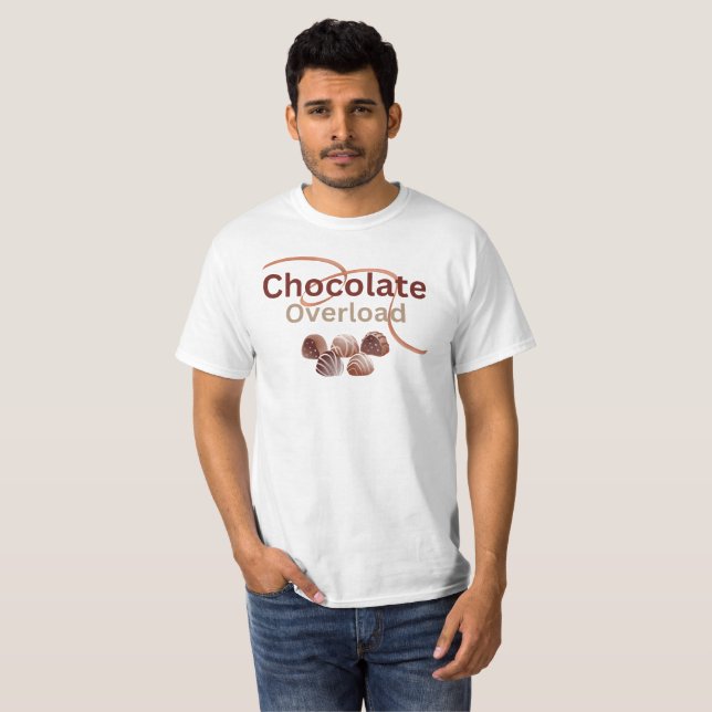 Camiseta T-shirt de sobrecarga de chocolate (Frente Completa)