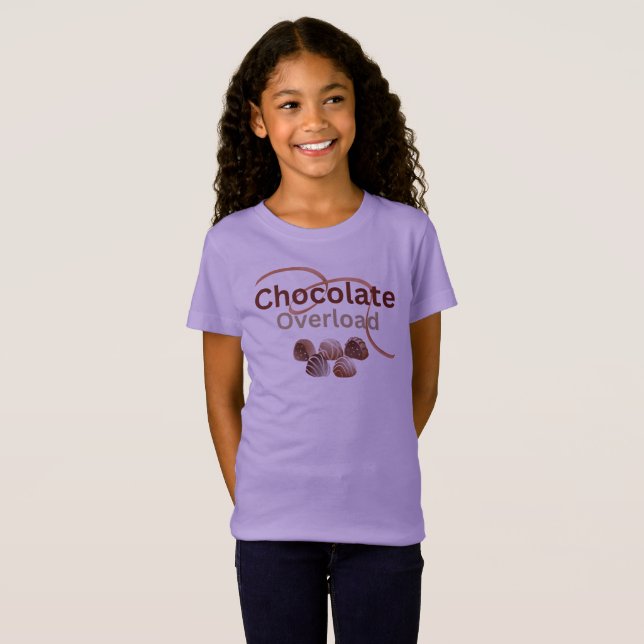 Camiseta T-shirt de sobrecarga de chocolate (Frente Completa)
