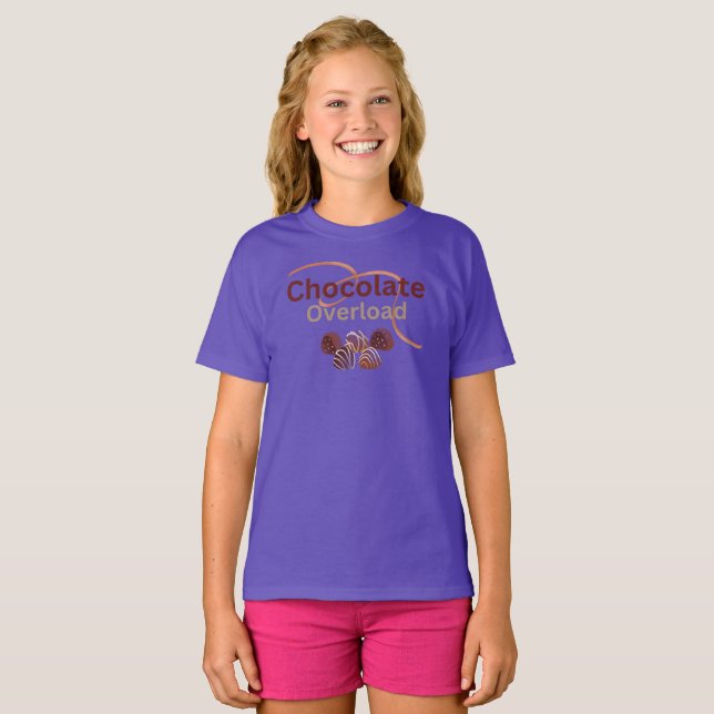 Camiseta T-shirt de sobrecarga de chocolate (Frente Completa)