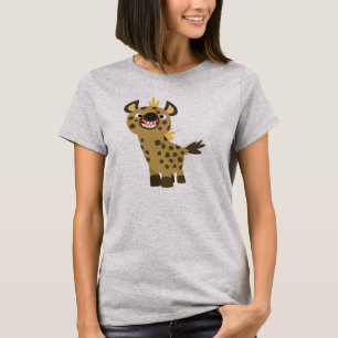 Camiseta T-shirt de sorriso bonito das mulheres da hiena