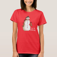 T-shirt de sorriso do boneco de neve