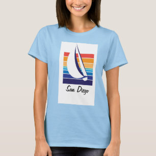 Camiseta T-shirt de Square_San Diego da cor do barco