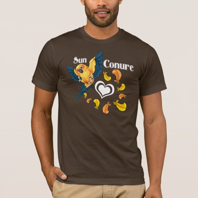 Camiseta T-shirt de Sun Conure (escuro) (Frente)