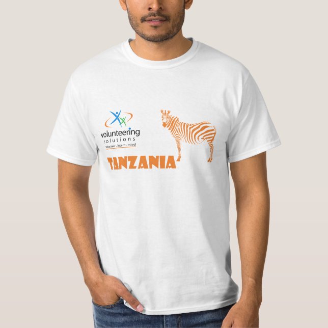 Camiseta T-shirt de Tanzânia - oferecendo soluções (Frente)