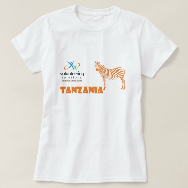 Camiseta T-shirt de Tanzânia - oferecendo soluções (Frente do Design)