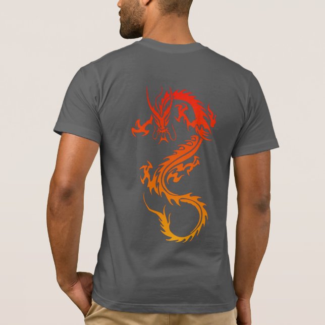 Camiseta T-Shirt de Tatuagem de na moda Dragon (Verso)
