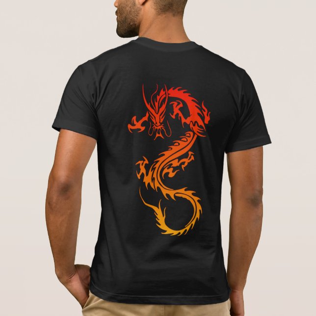 Camiseta T-Shirt de Tatuagem de na moda Dragon (Verso)