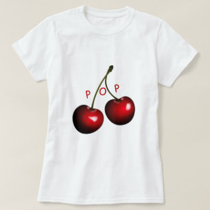 Camiseta T-shirt de texto personalizada - Red Sweet Cherrie