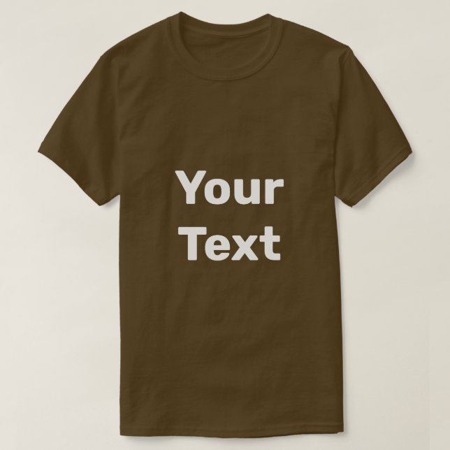 Camiseta T-Shirt de Texto Personalizado (Frente do Design)