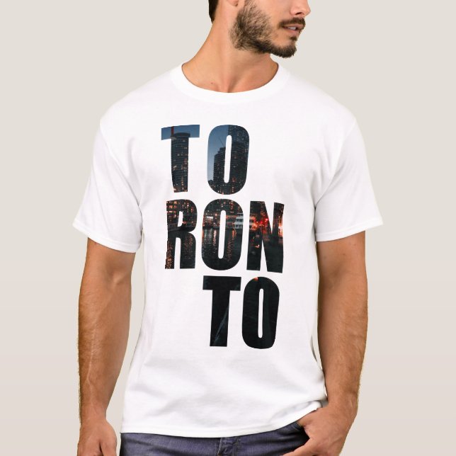 Camiseta T-shirt de texto Toronto (Frente)