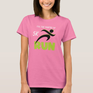 Camiseta T-shirt de texto verde Primavera de RUN personaliz