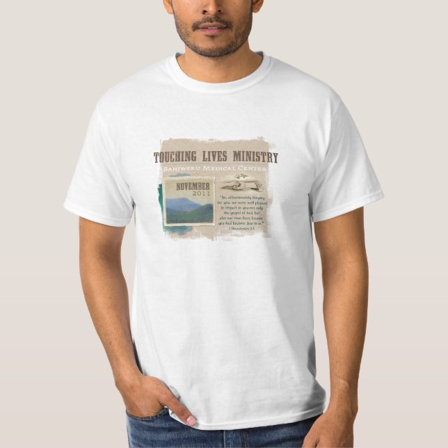 Camiseta T-shirt de toque do ministério das vidas dos (Frente)