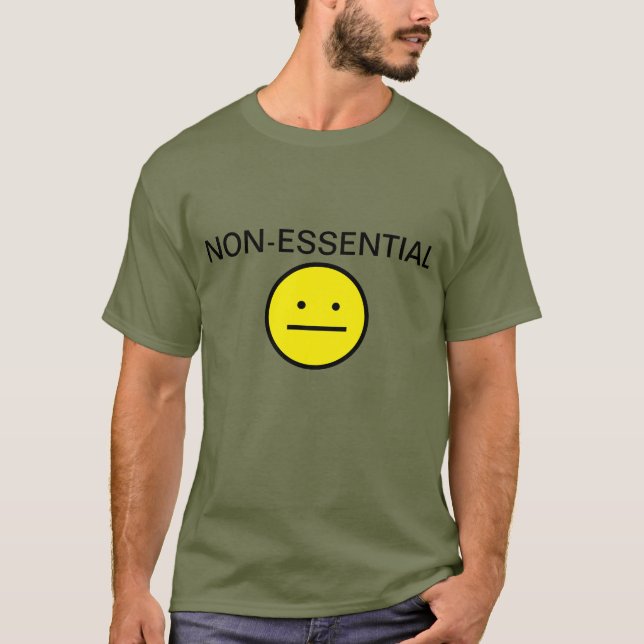 Camiseta T-Shirt de trabalhador não essencial (Frente)