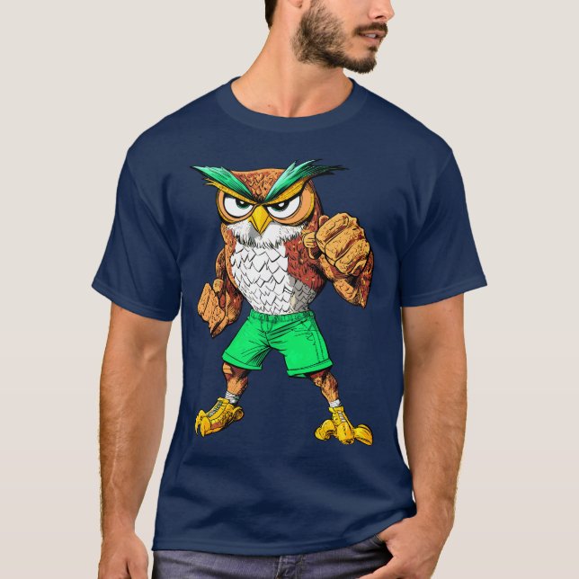 Camiseta T-Shirt De Treinador De Esportes De Coruja (Frente)