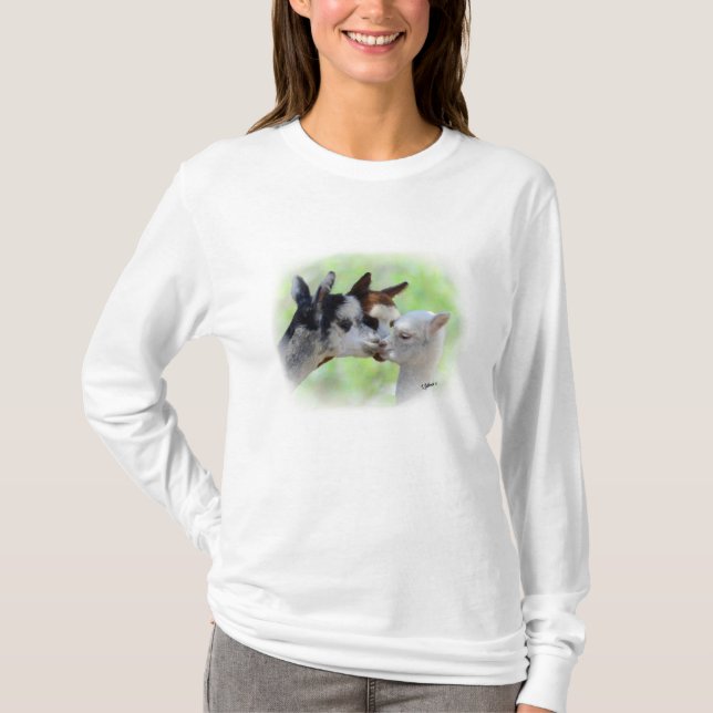Camiseta T-shirt de três alpacas (Frente)
