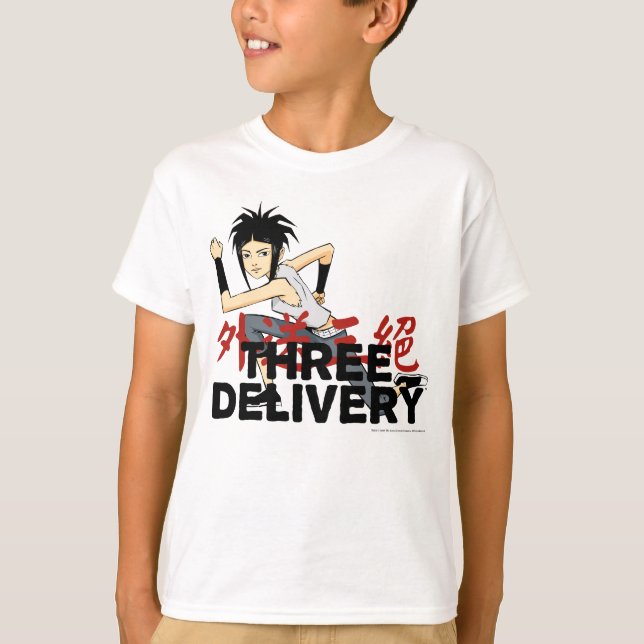 Camiseta T-shirt de três Delivery™ Sue (Frente)