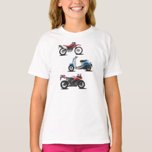 Camiseta T-shirt de três meninas das motocicletas