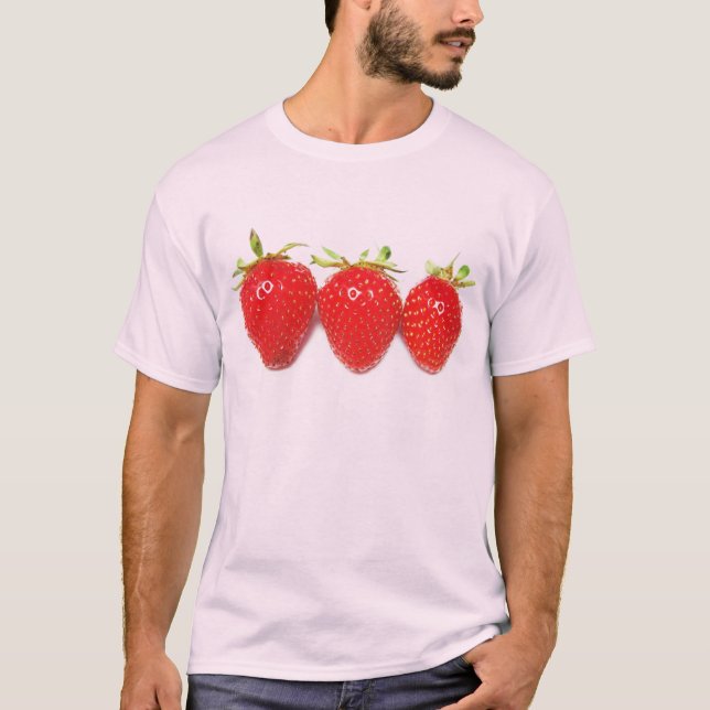 Camiseta T-Shirt de três morangos (Frente)