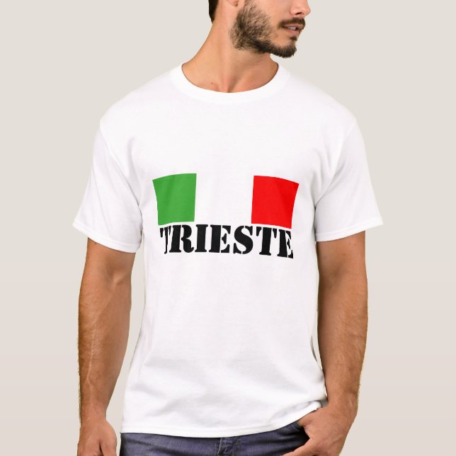 Camiseta t-shirt de trieste ele petto da bandeira (Frente)