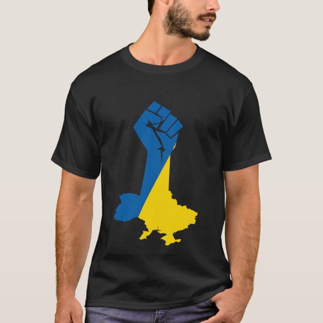 Camiseta T-shirt de Ucrânia da solidariedade (Frente)
