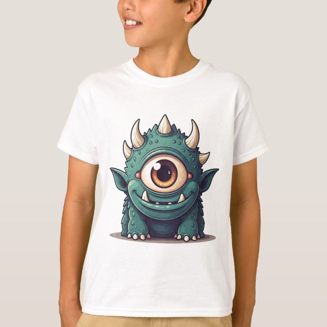 Camiseta T-shirt de um monstro ocular (Frente)