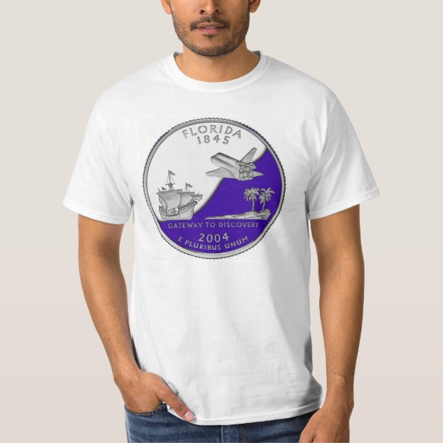Camiseta T-shirt de um quarto de Florida (Frente)