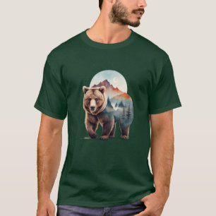 Camiseta T-Shirt de urso grizzly